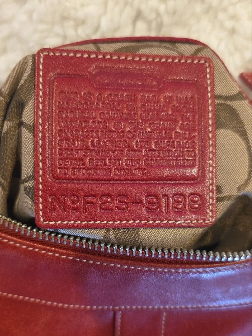 Vintage Coach Legacy 9188 Red Leather Shoulder Bag | Genuine Leather